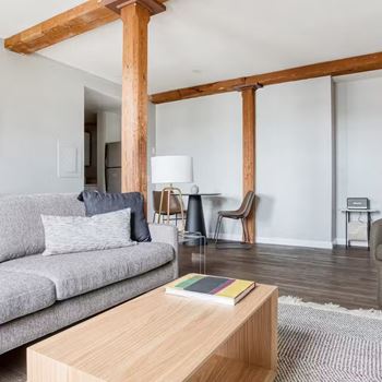 Studio, one- and two-bedroom floor plans